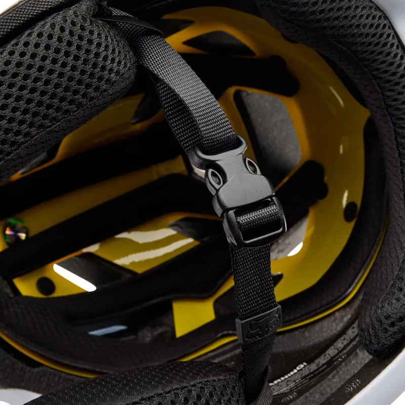 Fox Proframe Full Face Youth MTB Helmet Race Energy OS White-9